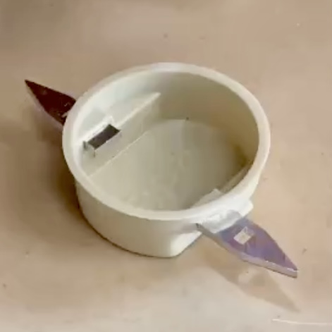 Cốc âm bắt bản lề cánh gia cường đinh vít cho tấm nhôm tổ ong S8