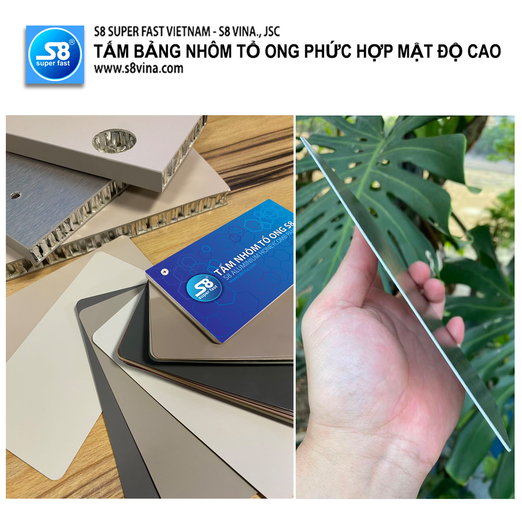 Tấm bề mặt S8 nhựa cao phân tử 1220*2440*1mm-2mm